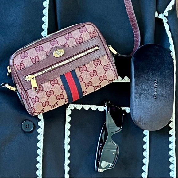 Gucci GG Canvas Ophidia Camera Bag - in Bordeaux - Picture 12 of 12